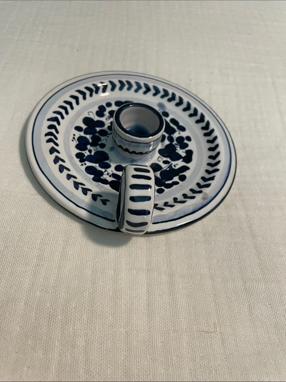 Raffaello Deruta hand-painted candle holder Chamberstick Candle Holder